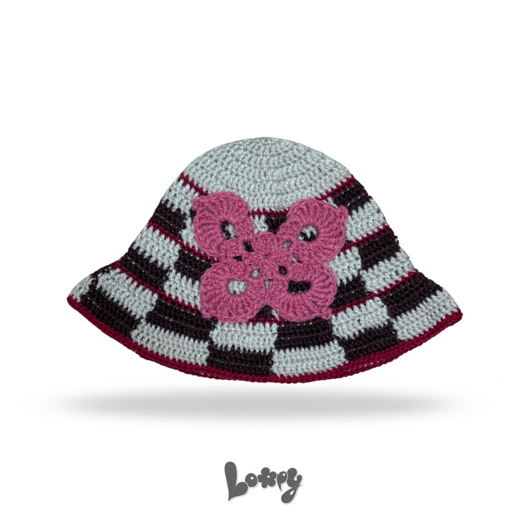 【Loopy collection】butterfly hat（chocolate berry）